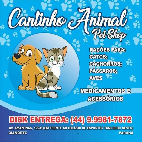 Cantinho Animal Pet Shop Unity Cianorte